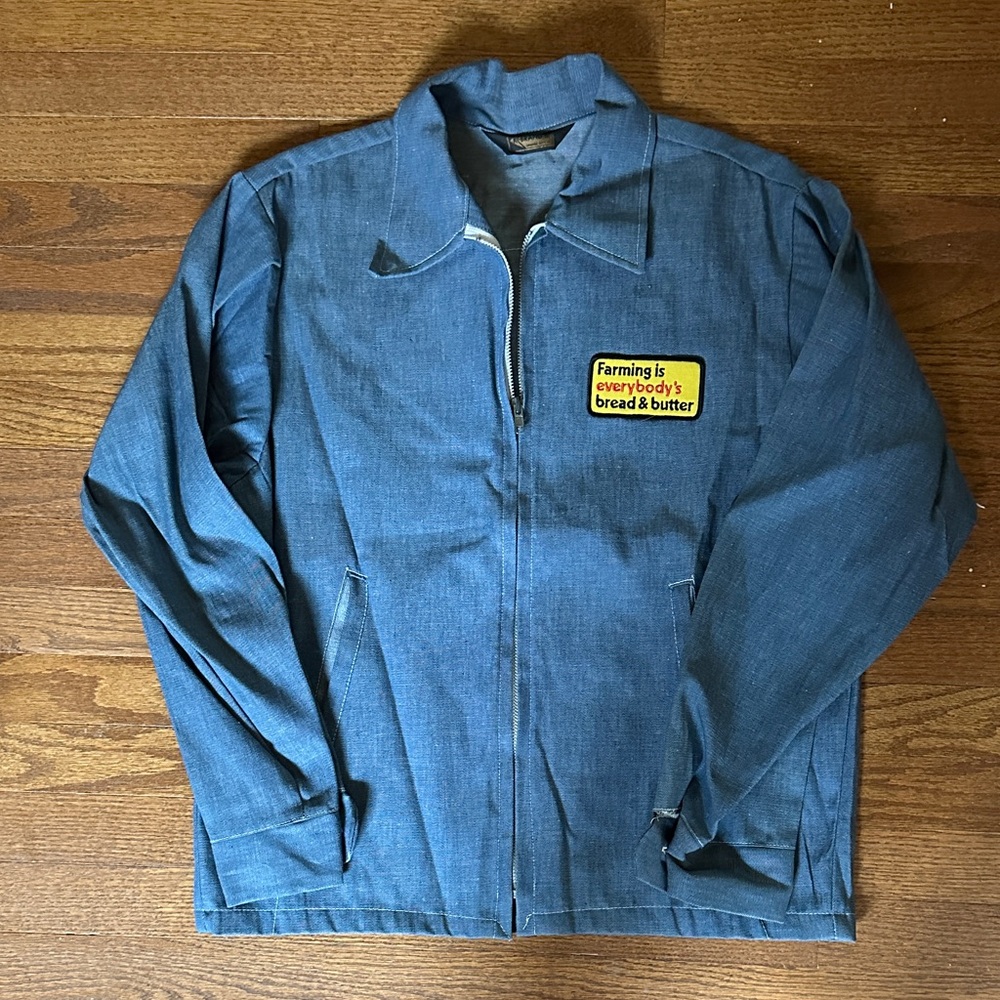 Vintage K Brand Denim Jacket - Farm Patch Farming is everybody’s bread & butter